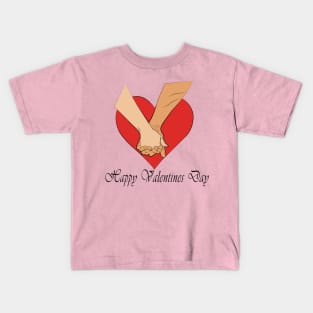 couple holding hands in a heart Kids T-Shirt